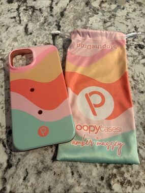 Amber Massey Pastel Wave Phone Case - Mint Pink Coral